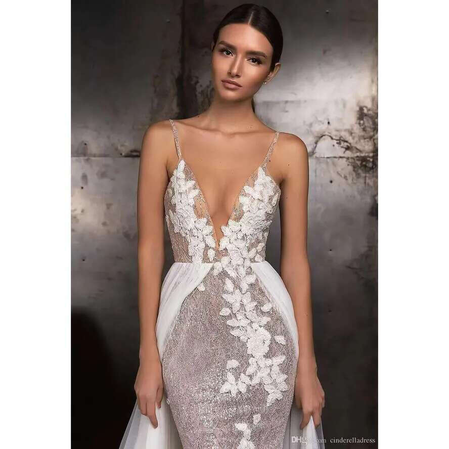 Dresses A Bohemian E Backless Sequins Applique Sexy Boho Wedding Dress Sweep Train Size Beach Bridal Gowns Plus Pro Pplique