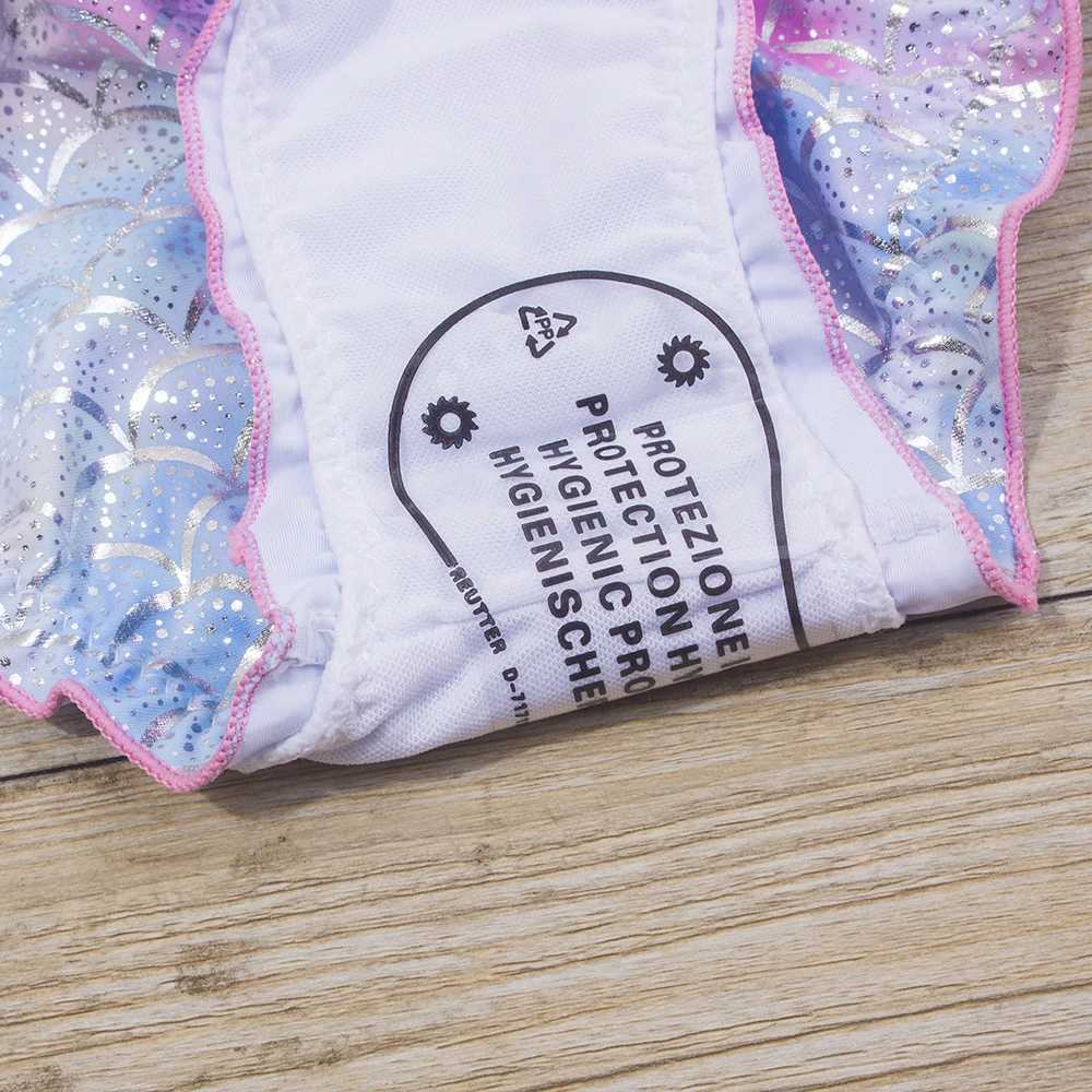 Sequined Mermaid scales Girl Swimsuit Kids Teenage Girl Bikini Set Two Piece Childrens Swimwear Girls Bathing Suit Beachwear X250224