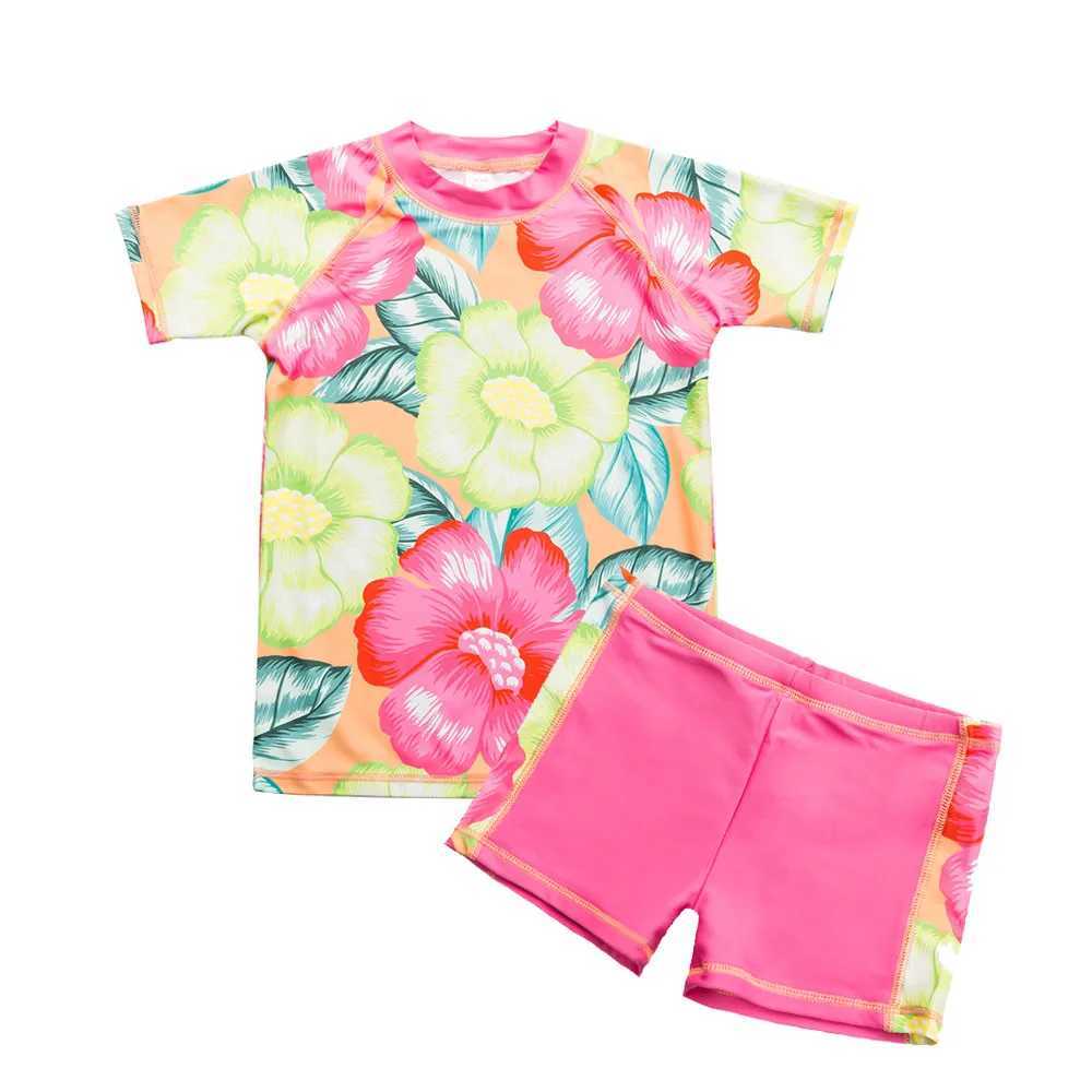 Girls swimsuits childrens short sleeved baby swimsuits childrens swimsuits summer swimsuits X250224
