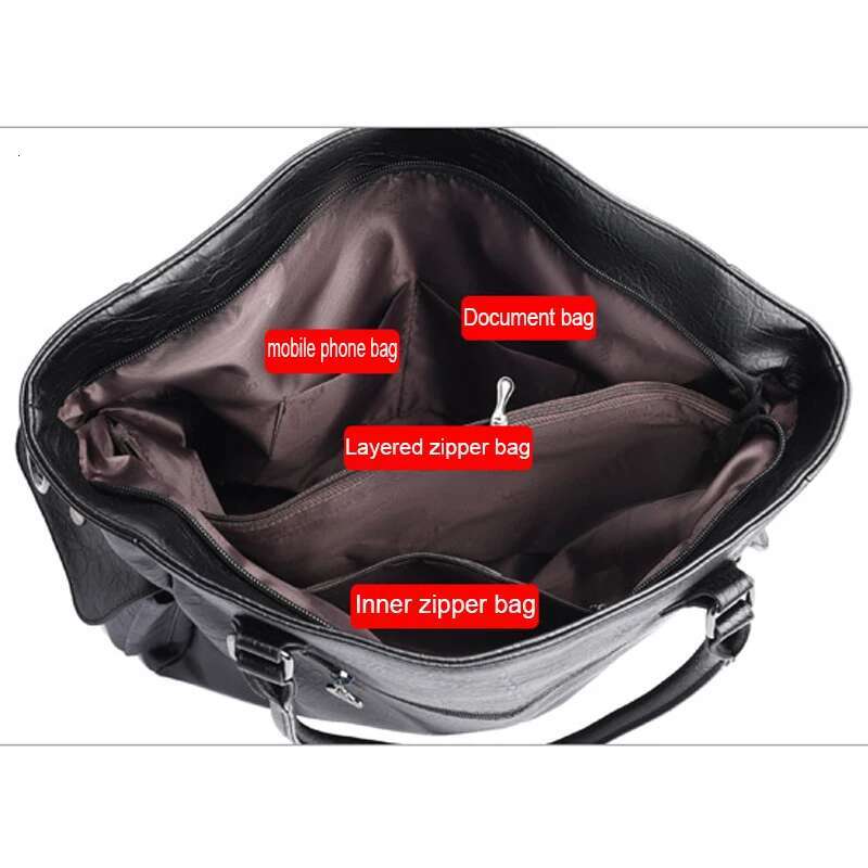 Women High Quality Leather Top-Handle Large Handbag Designer Ladies Commuting Crossbody Bags And Purse Sac