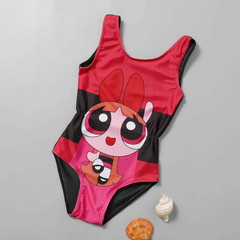 Childrens swimsuit 2021 new cute one-piece flying police womens comfortable and fast drying seaside hot spring set X250224