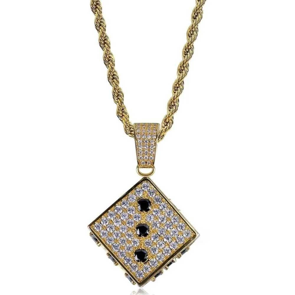 New Simple Personality Creative Trend D Luxury Two-color Fashion Exquisite Men and Wen Pendant Necklace Street PartyJewelry X250224