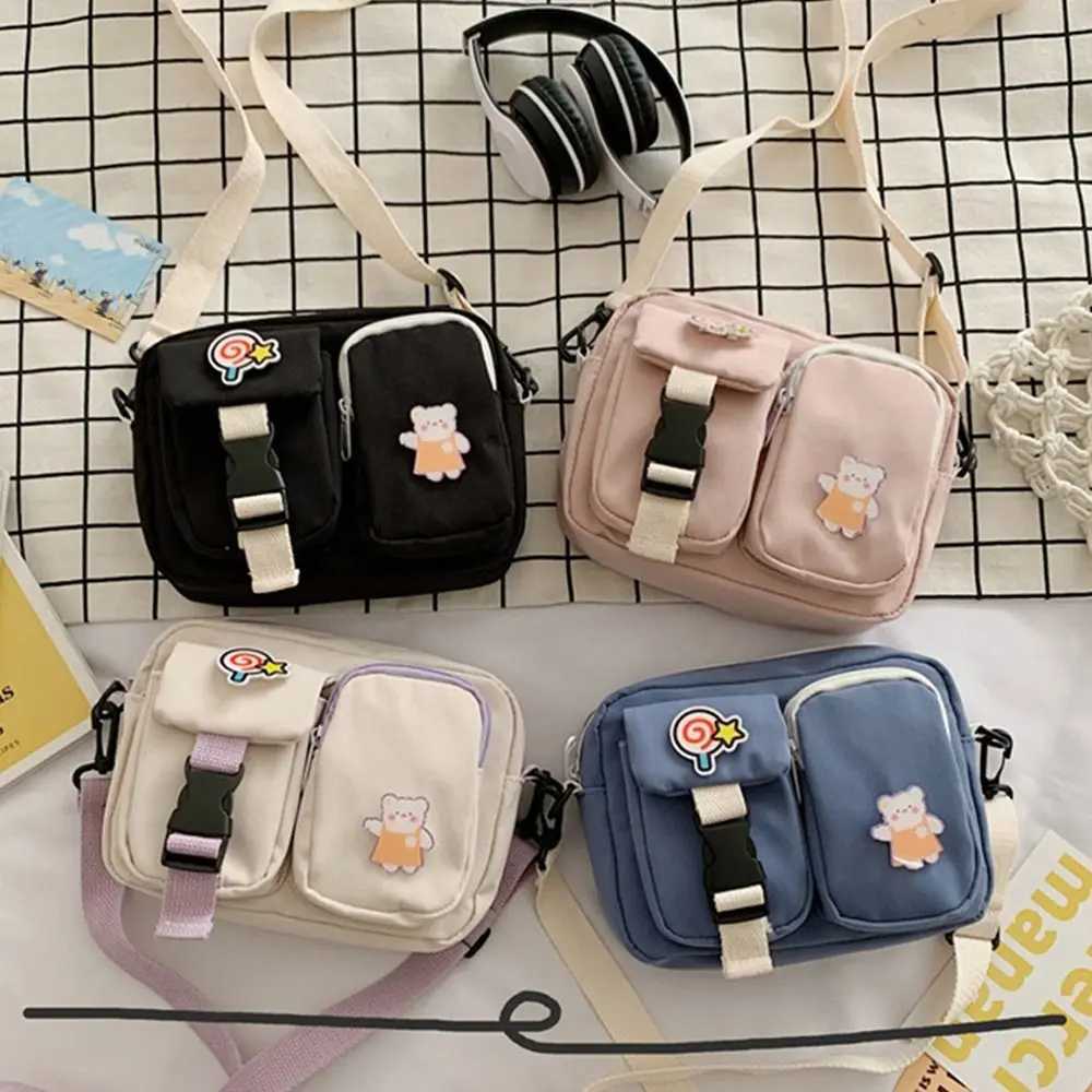 Fashion Women Canvas Crossbody Bags Female Cute Small Shoulder Messenger Bag Students Flap Handbags Z250225