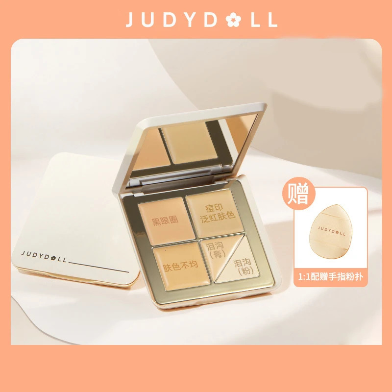 Judydoll 5 Colors Concealer Palette Facial Concealer Highlighter Tear Dark Circles Under The Eyes For Beginners Face Makeup 250222