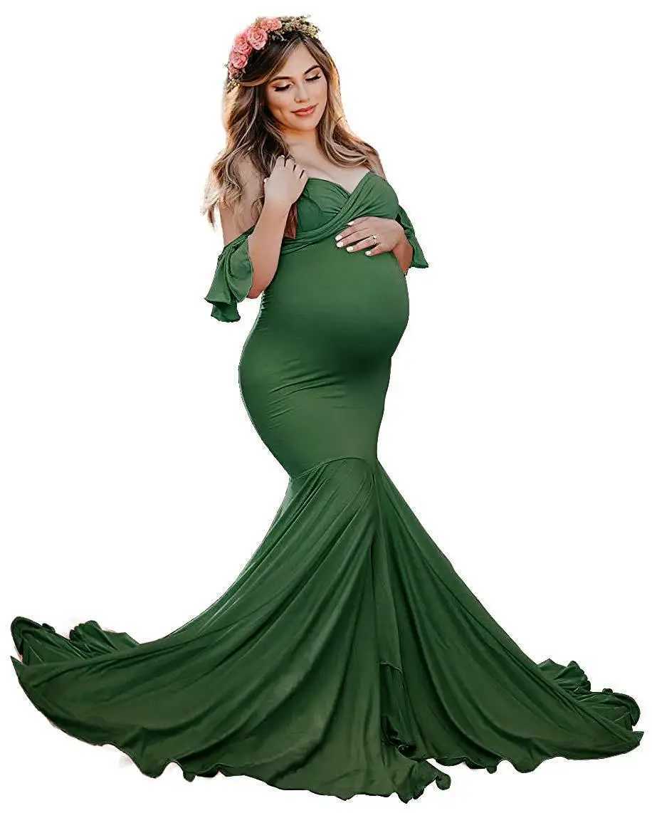 Maternity Gown For Photo Shoots Cute Sexy Maternity Dresses Photography Props 2022 Women Pregnancy Dress Plus Size X250224
