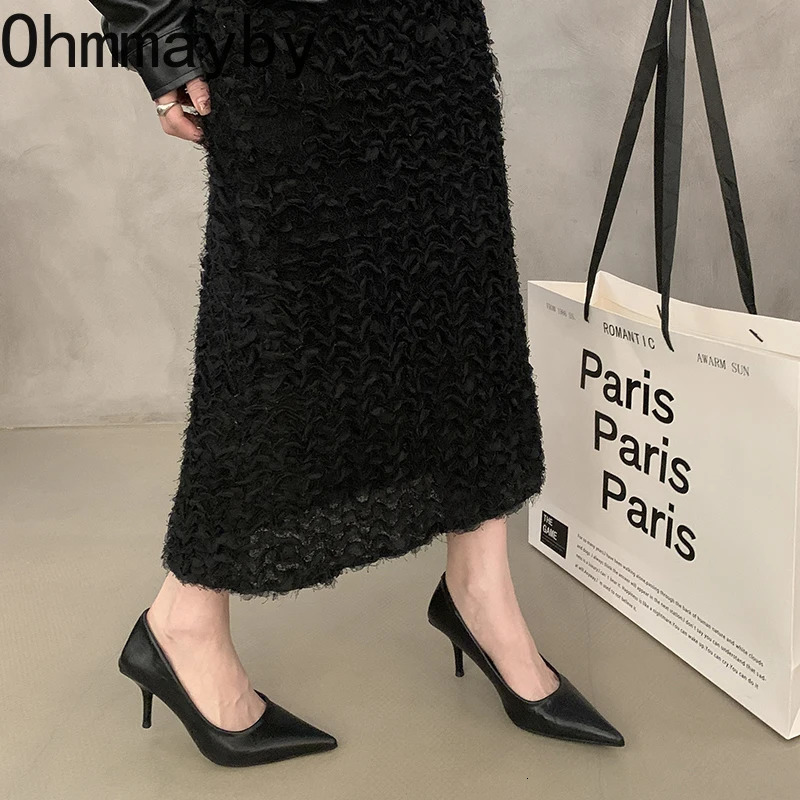 2025 er Vintage Women Mary Jane Shoes Fashion Shallow Pointed Toe Shoes Concise High Heels Shoes 250224