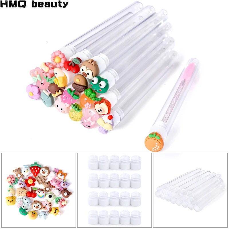 20Pcs DIY Reusable Eyelash Mascara Wand Tube Bulk Empty Eye Lash Brushes Bottle Hand-made Eyebrow Brush Applicator Dust-proof 250224