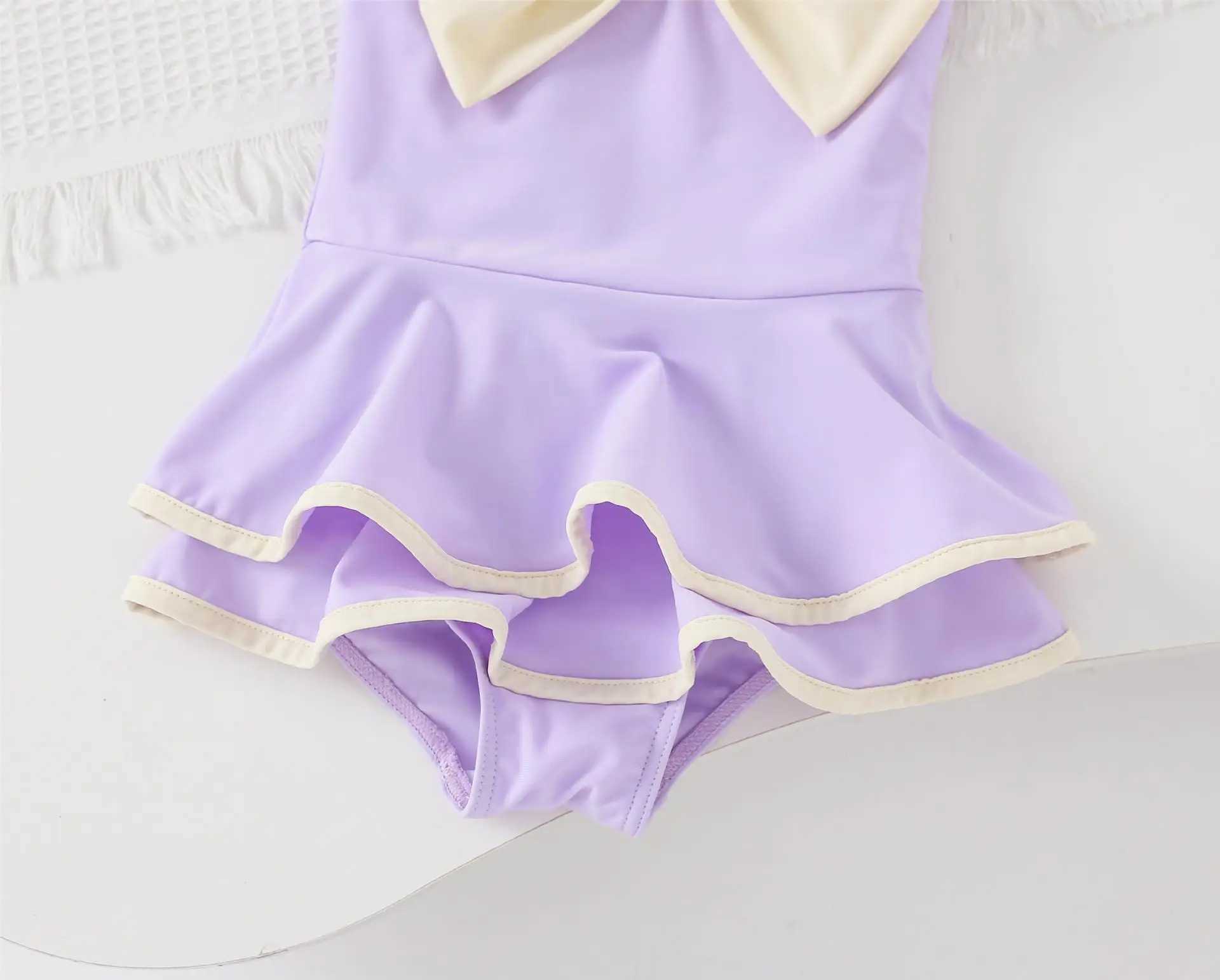 Childrens swimsuit girls jumpsuit cute and fashionable girls princess swimsuit baby hot spring swimsuit X250224