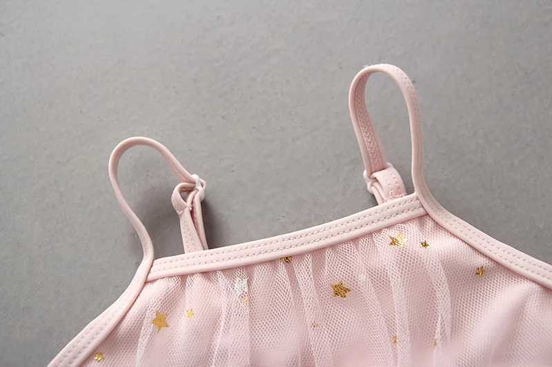 Girl Baby Swimsuit Princess Fashion cartoon Ballet One Piece Kids Sequin Tulle Swimsuit X250224