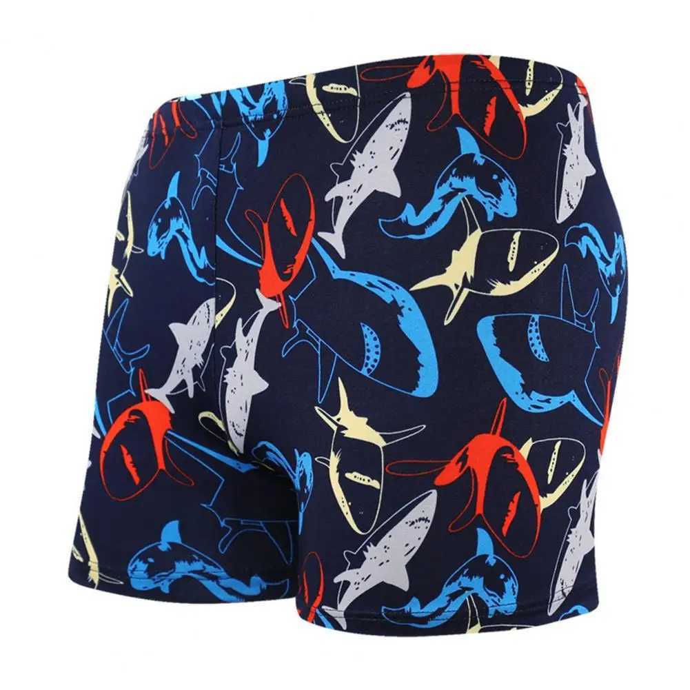 Mens Swimming Trunks Colorful Print Quick Dry Slim Fit Swimming Trunks Mens Surf Beachwear Mens Swimwear Fashion Printed SwimsuitXJ250224