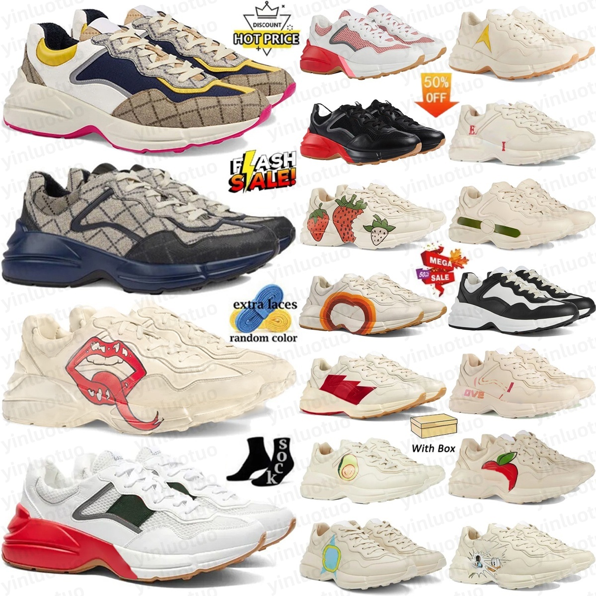 rhyton sneakers sneaker trainers designer shoes dress shoe Beige Ebony Mouth Blue Black Red Green Apple Maxi Brick White womens