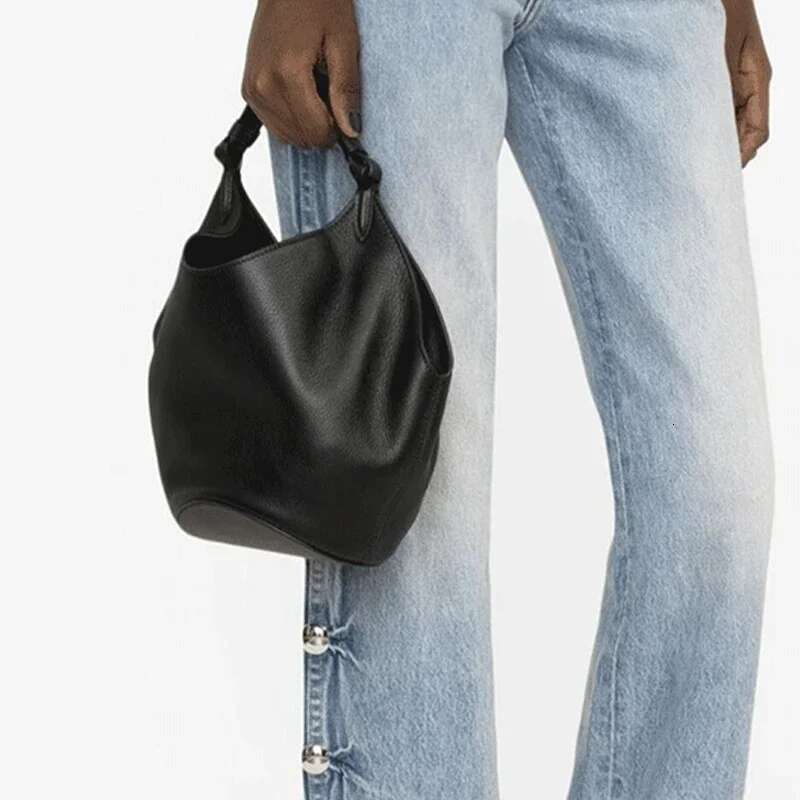 Lotus-Mini Suede Shoulder Bags For Women Elegant Chill Purses Large Capacity Basket Designer Handbag Inst Blogger Brand Hot