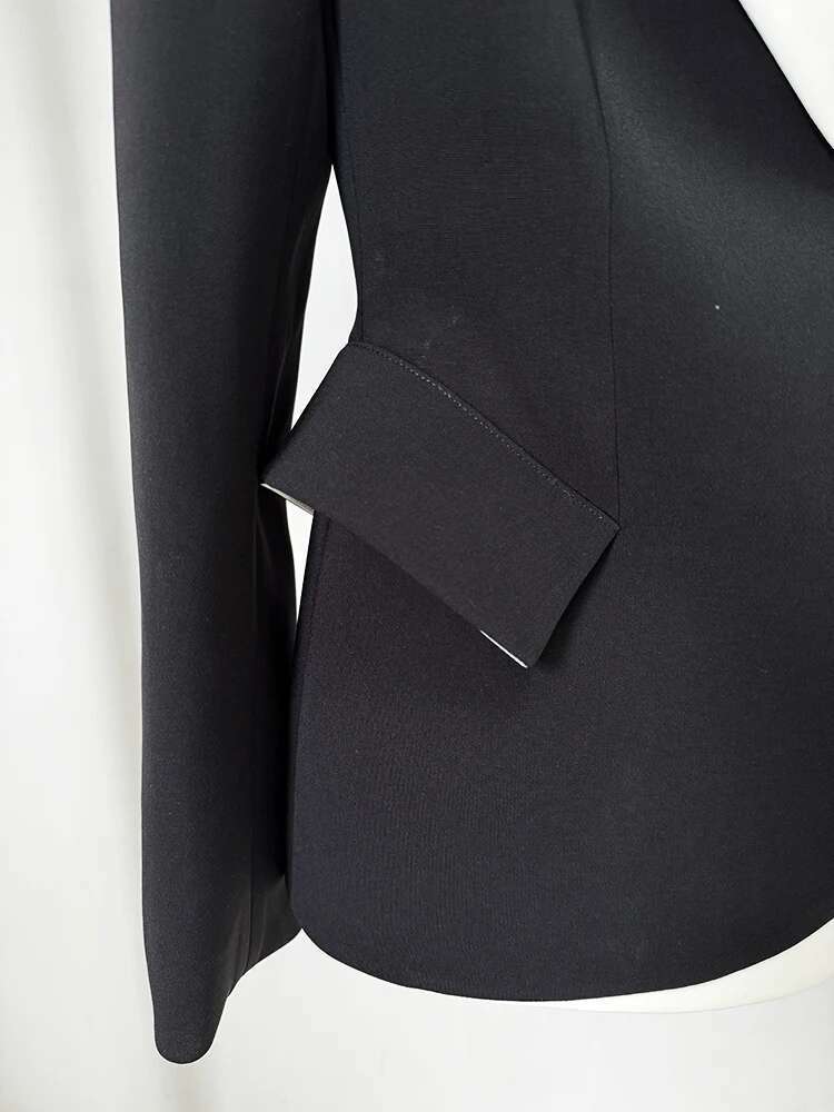 Newest womens designer clothing Jacket Women's Color Block Patchwork Slim Fitting Blazer