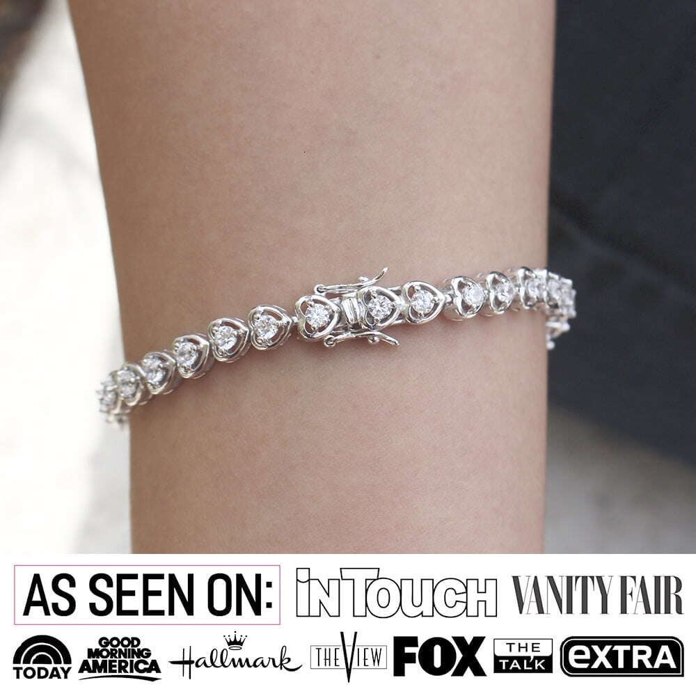 Yellow Gold Plated Tennis Bracelet with Simulated Dias Gift for Women