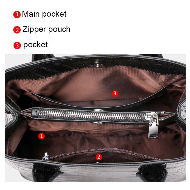 2024 New Fashion Genuine Leather Women Bag Large Capacity Cowhide Commuter Tote Women's Handbags Shoulder Crossbody Bags