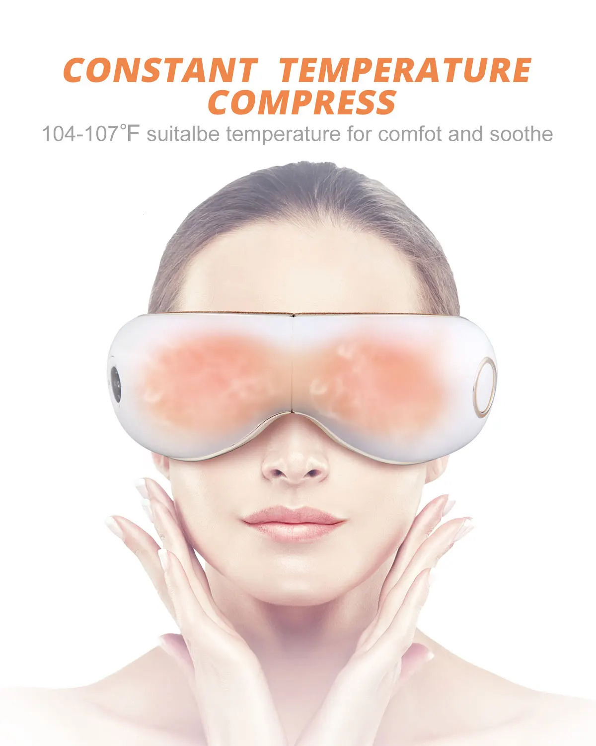 Foldable thermal massager with compression vibration reduces eye fatigue and improves sleep 250219