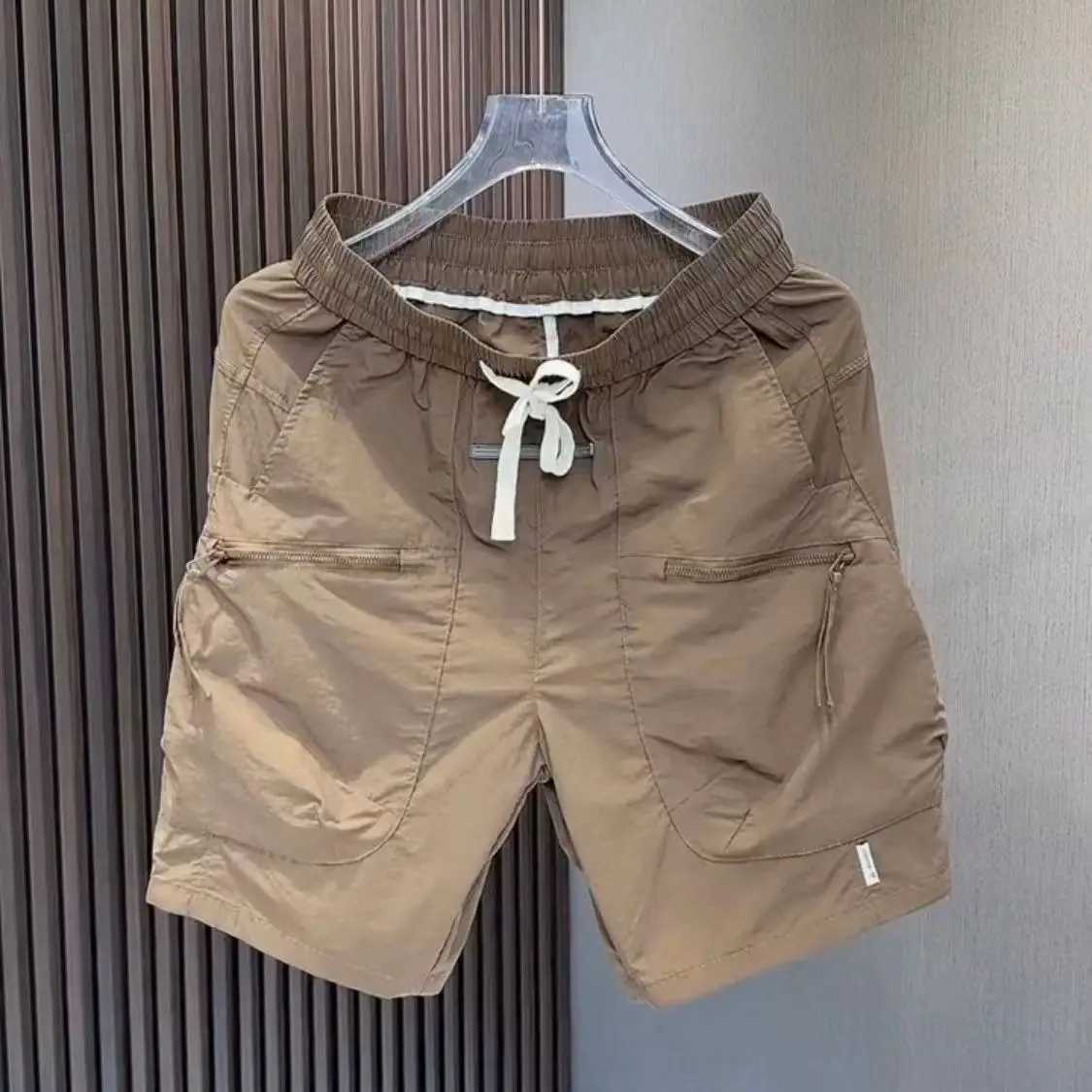 Japanese Shorts Mens Fashion All-Match Fashion Brand Casual Working Pants Quick-Dry Pants Loose Straight Shorts gym shortsT250224