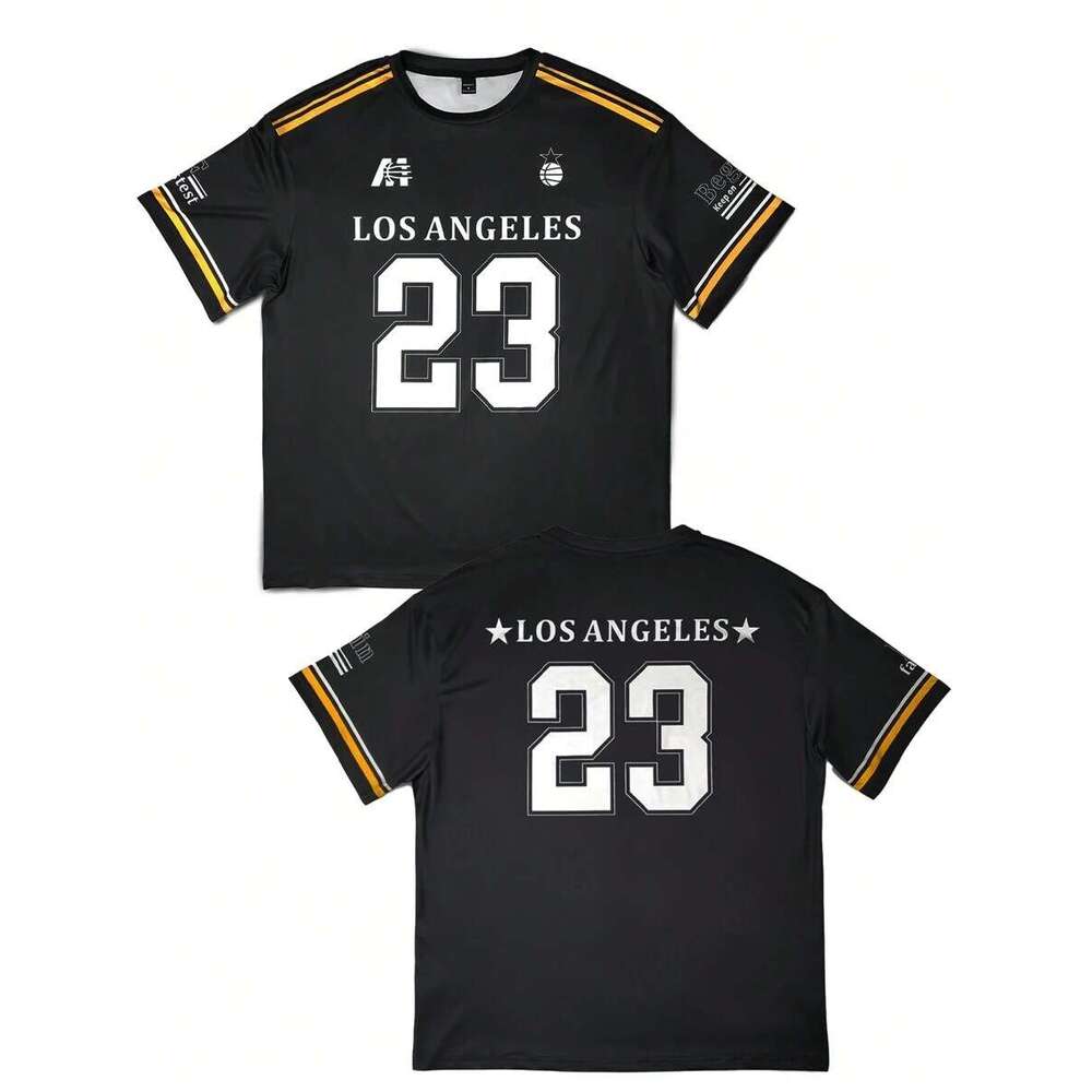 3D digital printed men's shoulder round neck loose sweat wicking breathable short sleeved shirt T-shirt