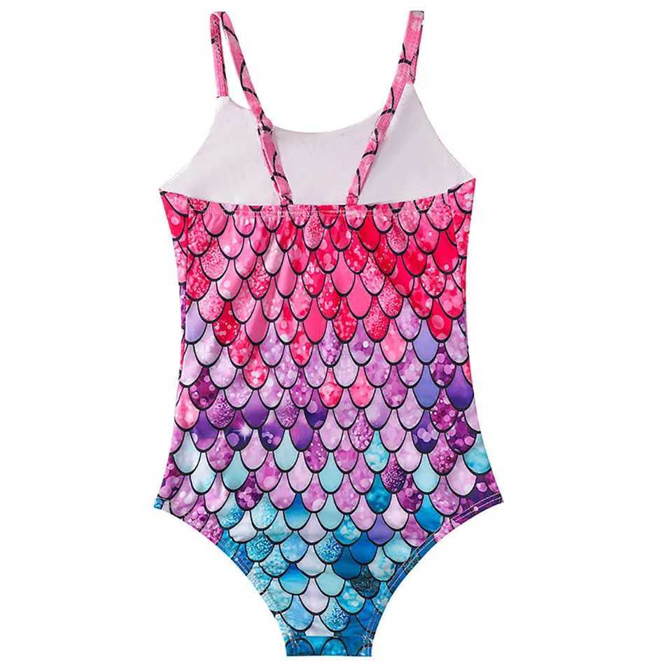 Childrens Mermaid Swimsuit New Girls One Piece Swimsuit Girls Hot Spring Sling Swimsuit Water Sports Quick Drying Swimsuit X250224