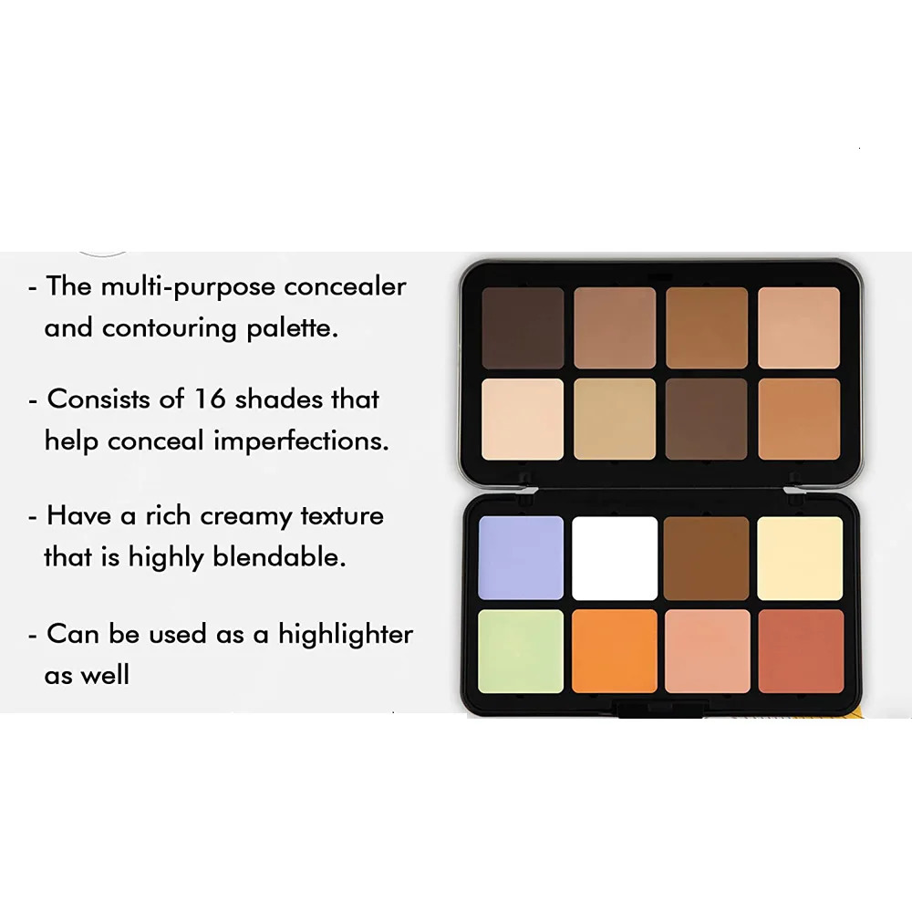 16 Colour PROFESSIONAL Makeup Conceal Correct Contour Palette Concealer Finishing Contour Eye Shadow Cream 250222