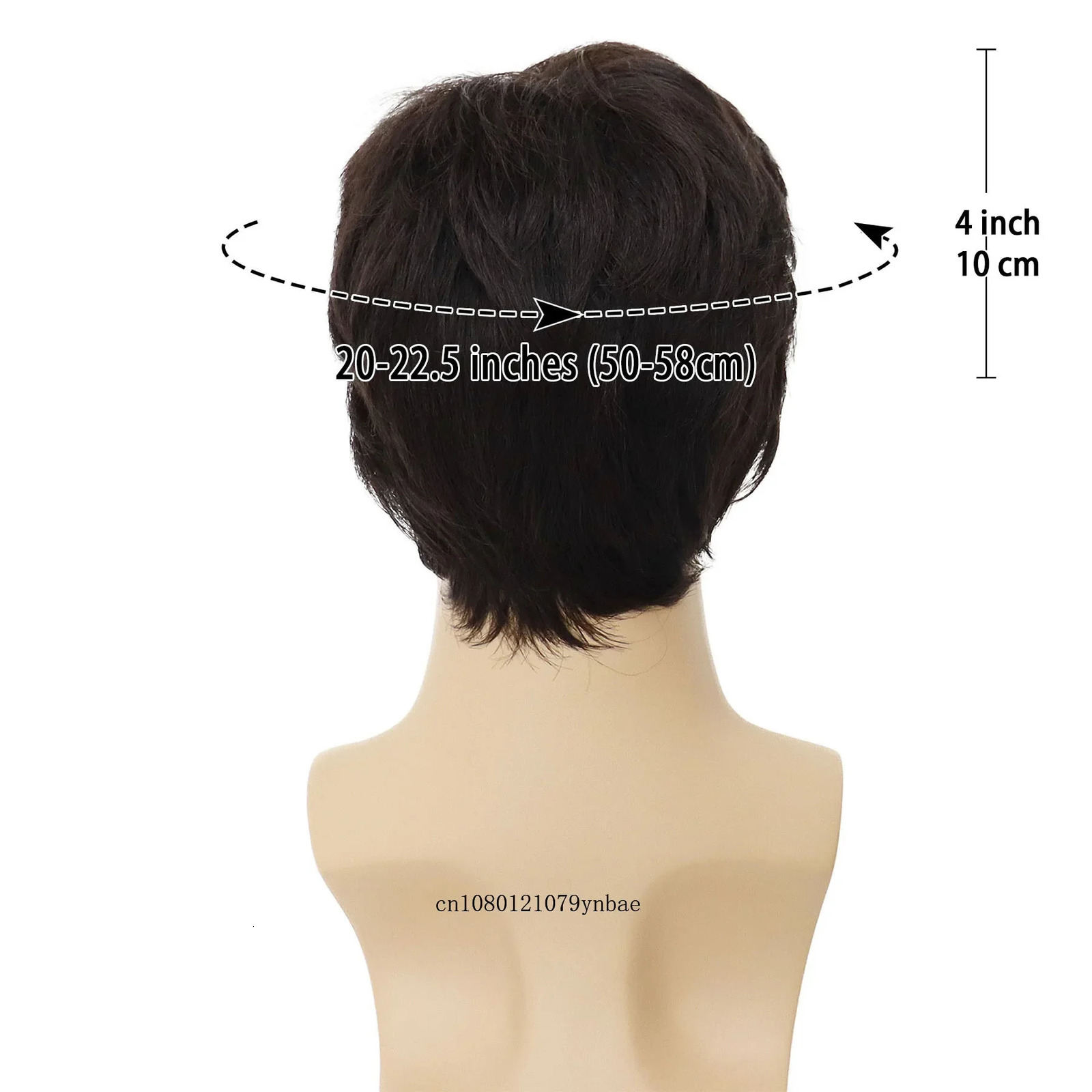 Mens Short Dark Brown Synthetic Wigs Straight Wigs for Male Daily Use Pixie Cut Cosplay Party Wig Gifts Natural Heat Resistant 250224