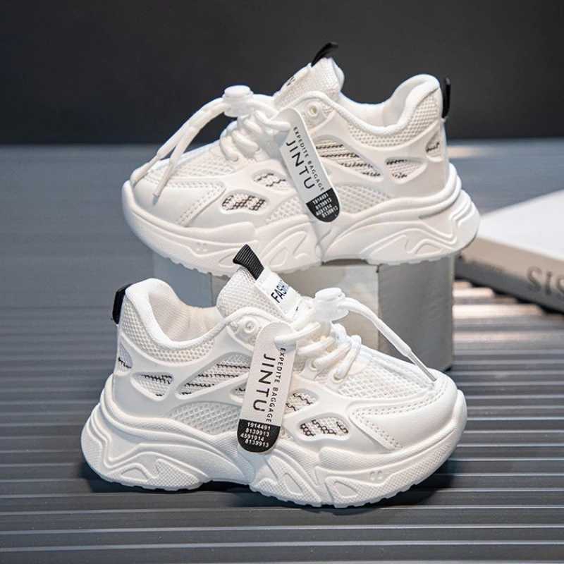 Kids Sneakers Thick Sole Casual Light Running Shoes Boys Girls Comfortable Mesh Chunky Sneaker for Children Walking Footwear W250225