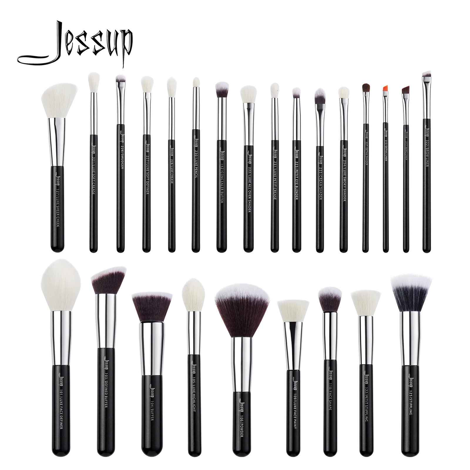 Jessup Makeup Brushes Set Foundation Powder Professional Make Up Brush Contour Blender Eyeshadow Blush 25pcs Goat Synthetic T175 250224
