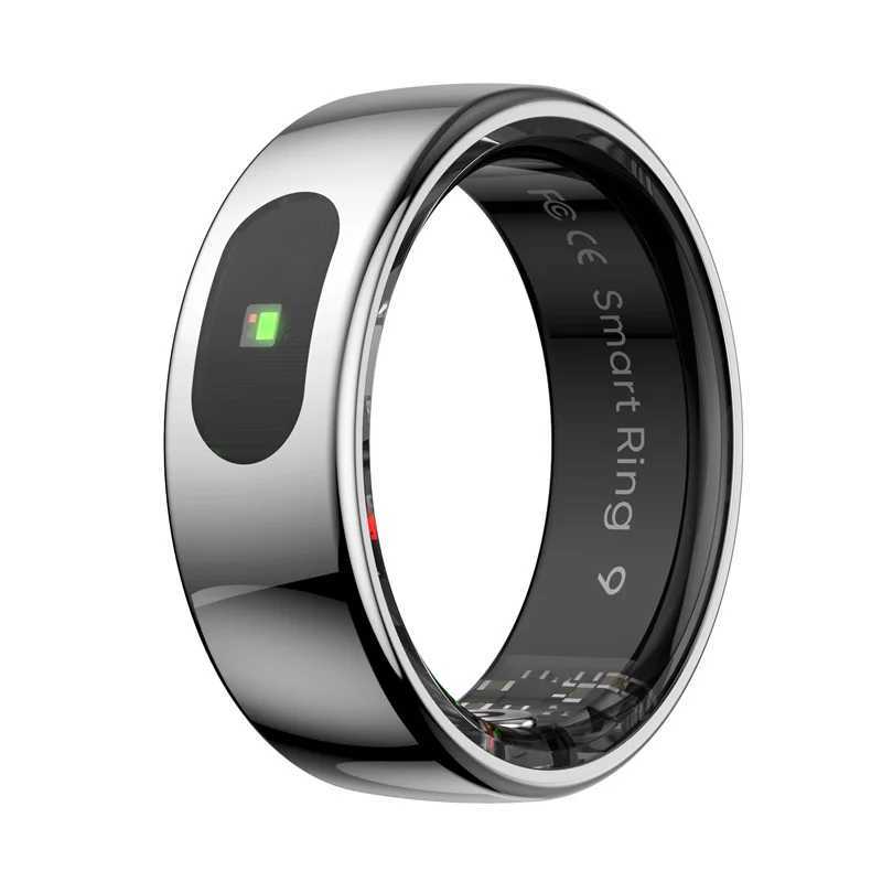 R08 Smart Ring With Charging Case Womens Men Heart Rate Health Monitor Multi-Sport Mode Tracker for Android IOS W250225