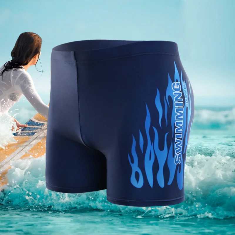 2024 Summer New Men Swimwear Beach Swimming Trunks Male Swim Shorts Quick Dry Swimsuit Boxer Briefs Boy Surf Board Shorts SungasXJ250224