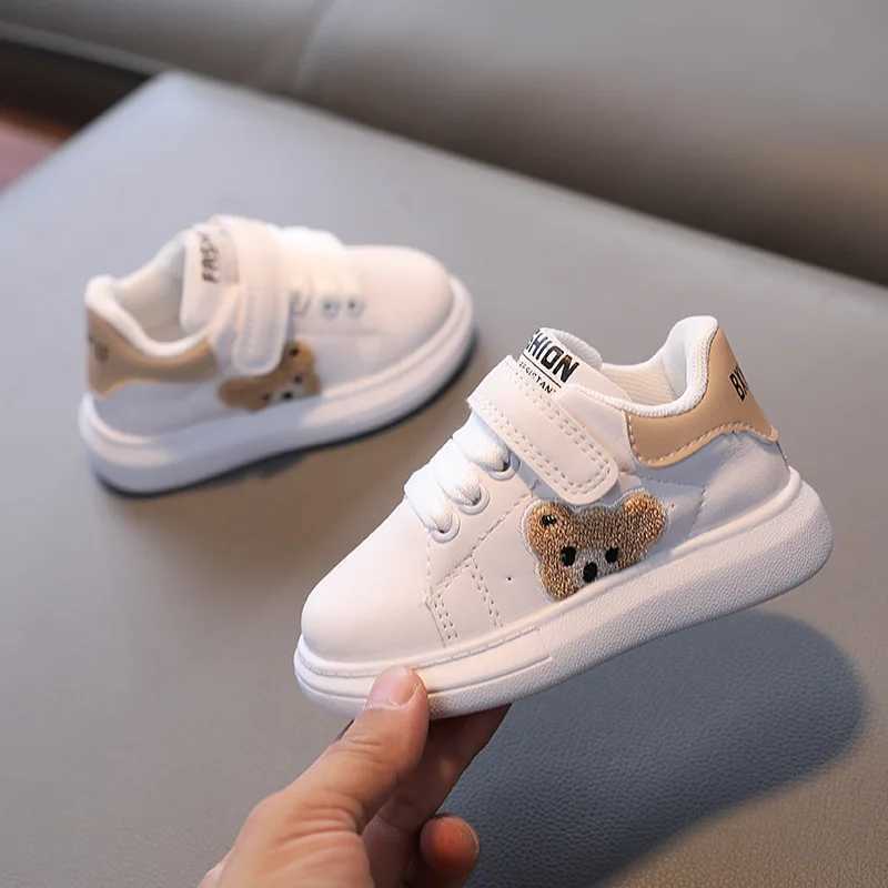 Children Shoes 2024 Spring Autumn Kids Sneakers Boys Sport Shoes Fashion Cute Animal Girls White Shoes Size 21-30 W250225