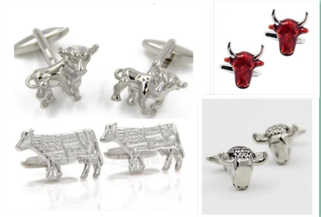 10 pairs of wild water buffalo Niu cufflinks copper plated cufflinks shirt cufflinks mens jewelry accessories 250220