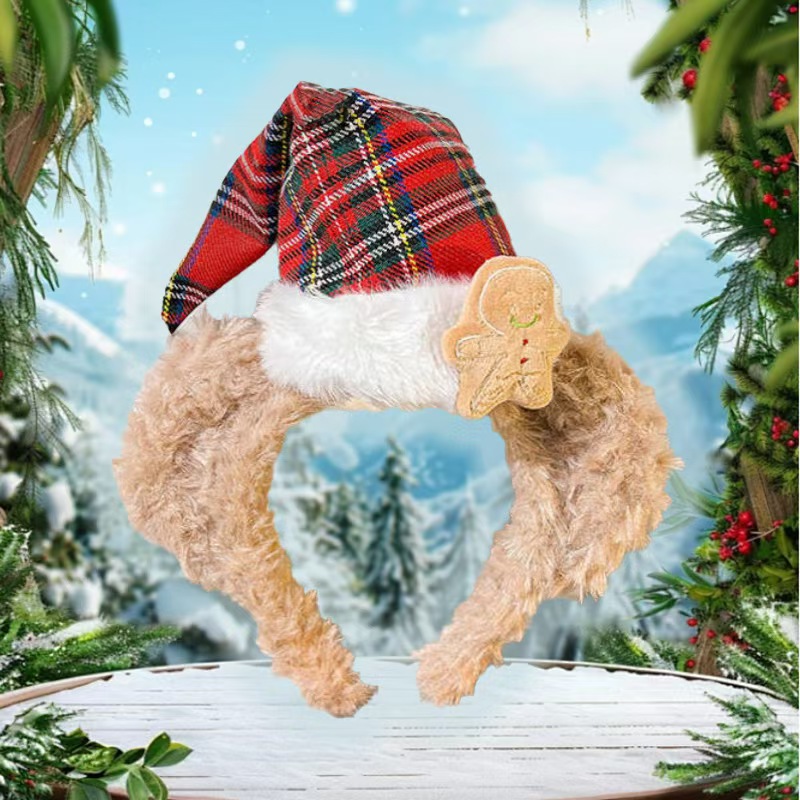 Kids Playground Costume: Cute Teddy Bear Headbands Featuring Ribbons & Christmas Caps