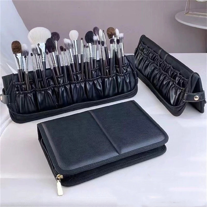 Women Foldable Makeup Brush Bag Organizer Female Travel Cosmetic Toiletry Case for Beauty Tools Wash Accessories Pouch 250224