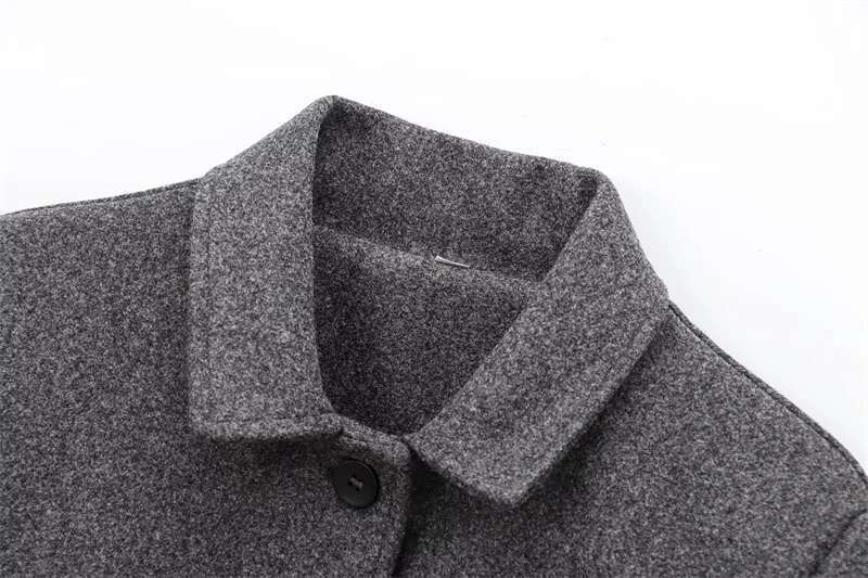 Women's New Commuter Wool Blend Tweed Coat Slim Versatile In Autumn And Winter