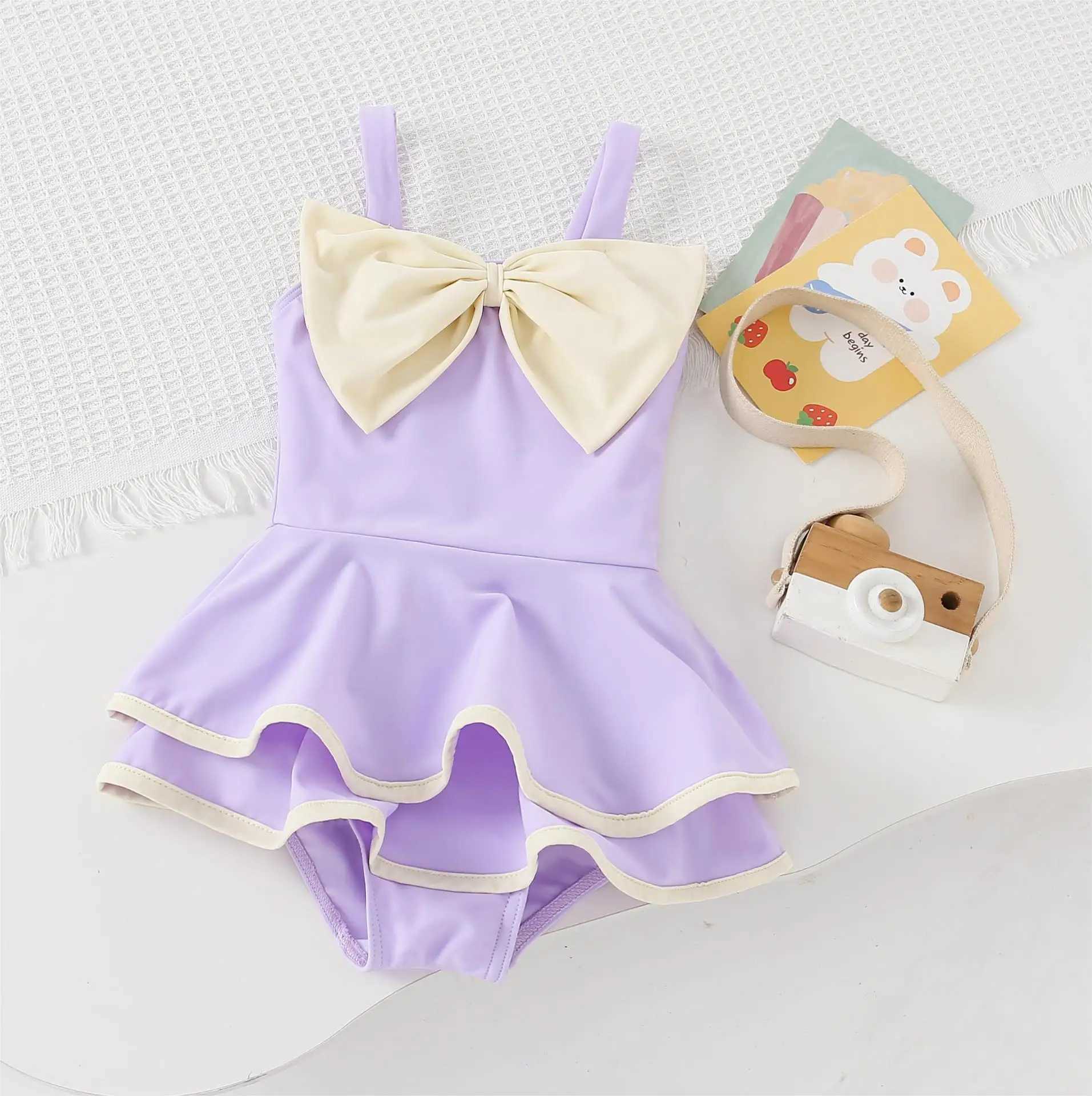 Childrens swimsuit girls jumpsuit cute and fashionable girls princess swimsuit baby hot spring swimsuit X250224