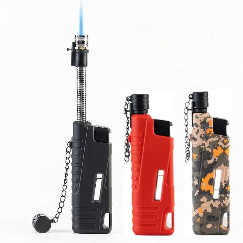 Windproof Jet Flame Cigarette Lighter Outdoor Survival Scalable Lighter Visual Window Refillable Butane Gas Lighter Encendedores Y250222