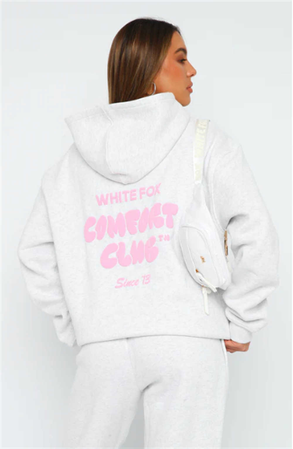 Womens Hoodies Sweatshirts New ladies spring and autumn winter new hoodie set fashionable sports long sleeved cover hooded printed bathroom H250214 9V1Q