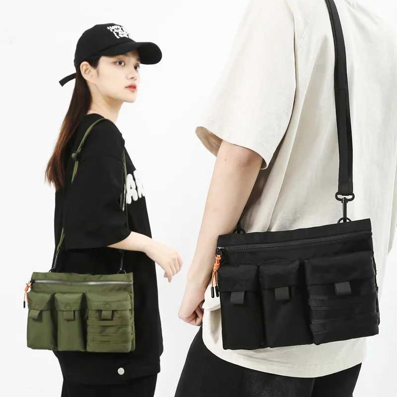 New Multi Pocket Functional Nylon Tactical Messenger Bag Outdoor Mountain Style Shoulder Bag Neutral Casual Bullet Bessinger Bag Z250225