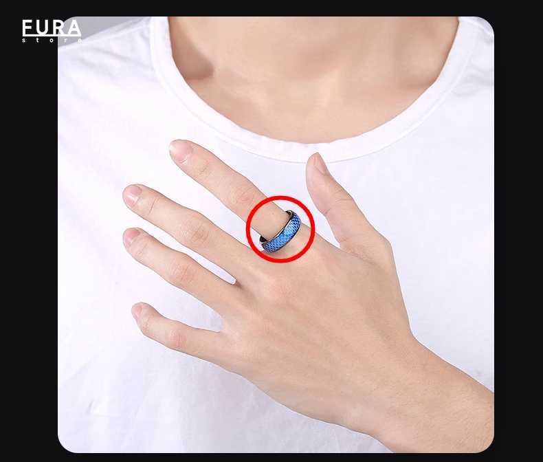 New carbon fiber CUID smart ring T5577 NFC access control attendance sensor card can clone the RFID multi-function smart ring W250225