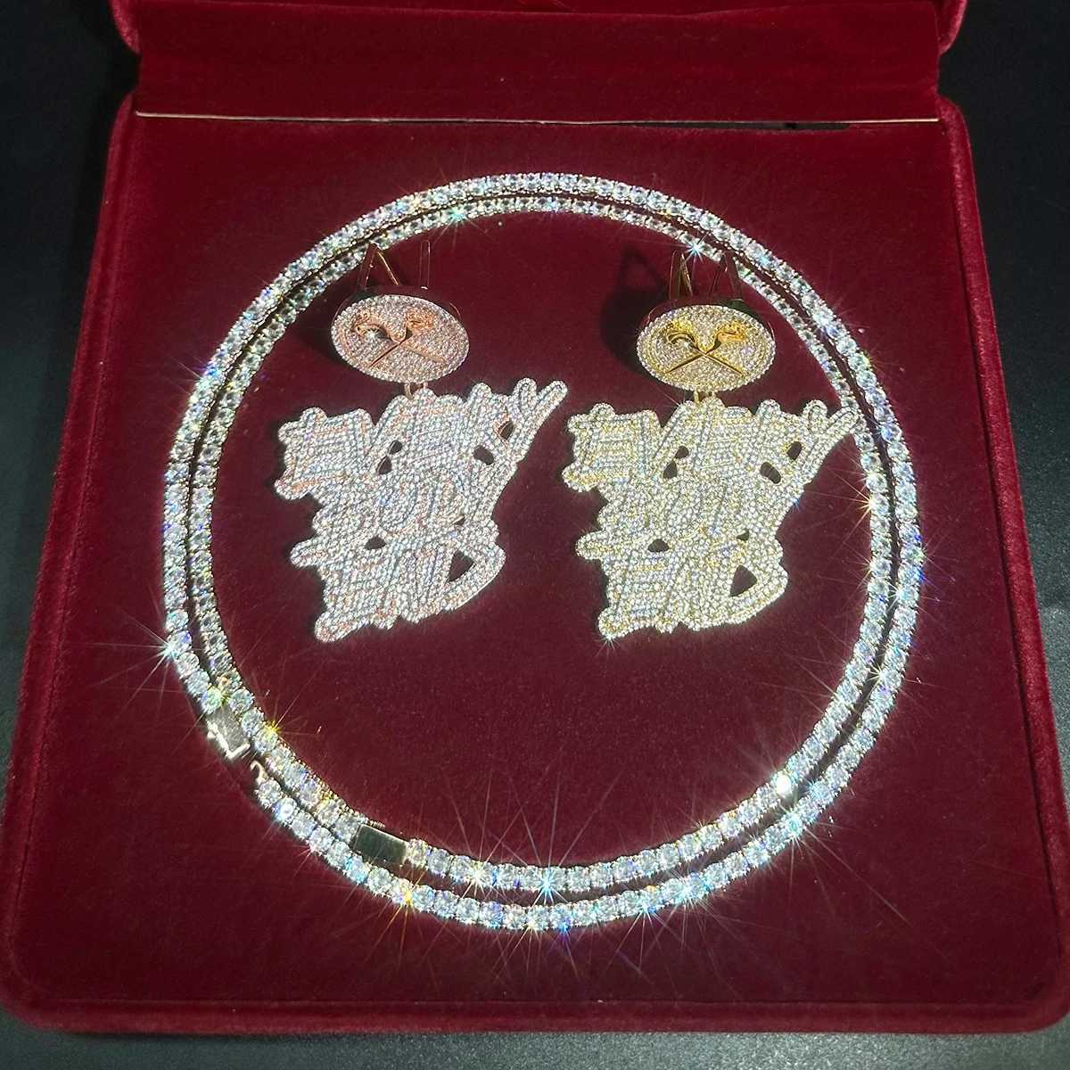 Aokaishen d Out Necklace Pendant for Men ry Body Eats Charms Real Copper Cubic Zircona Gold Plated Hip Hop Jewelry X250224