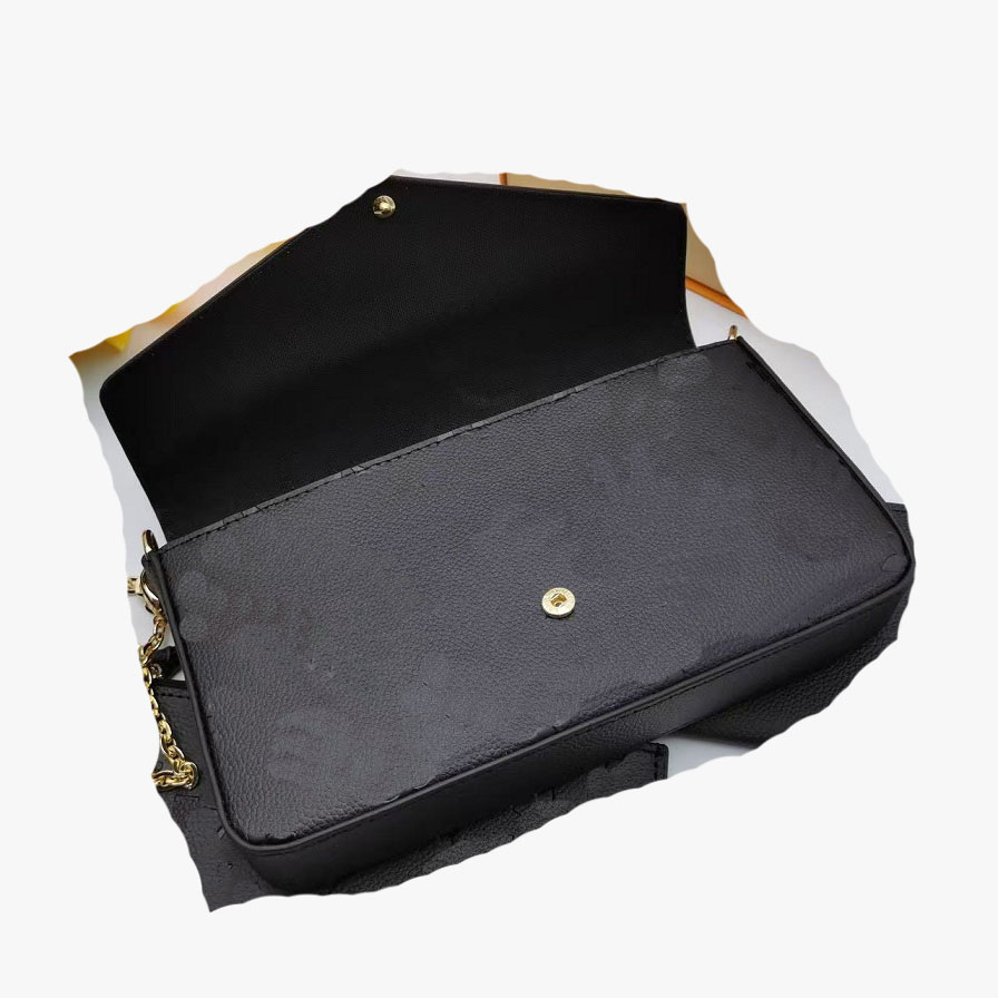 pattern patent leather luxurys designers wallets Woman Fashion Clutch purses Chain wallets Card Purse With Box Dust Bag