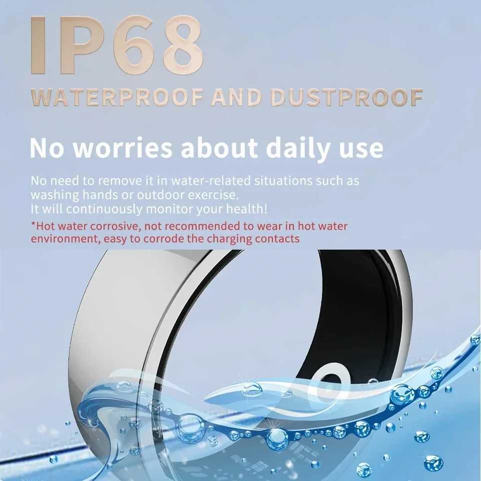 2025 Smart Ring Men Women Multi Sports Modes Body Temperature Health and Sleep Monitor steel Sport Ring For Xiaomi Samsung Phone W250225