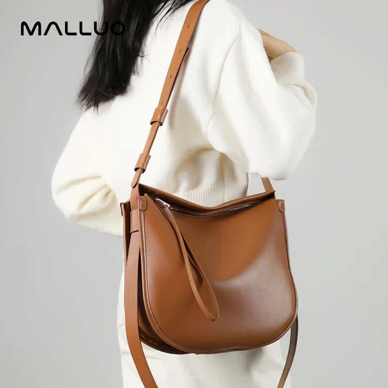 Tote Genuine Leather Shoulder Bags Women Cowhide Bag Lady Soft 100% Design Female Bucket Handbag High Quality New