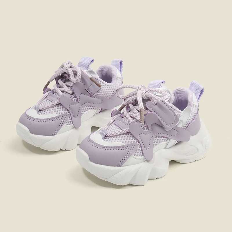 Children Chunky Sneakers Toddler Boys Mesh Breathable Running Shoes Girls TPR Casual Sport Shoes Kids Platform Shoes Tennis 3-6Y W250225