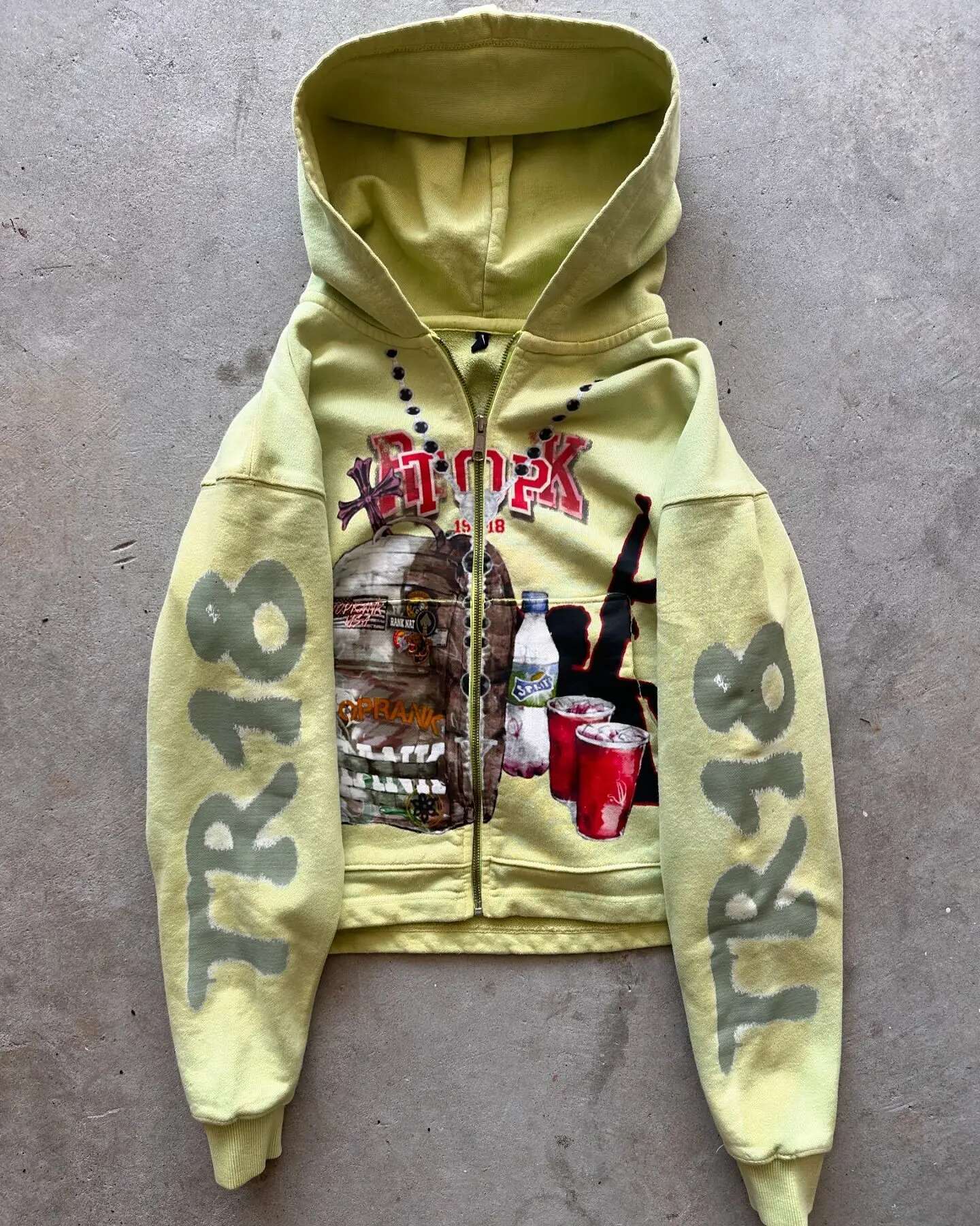 Y2k Color Collision Element Cotton Zip Up Aytumn and Winter Comfortable Daily Sweatshirt Versatile Couple Hoodies