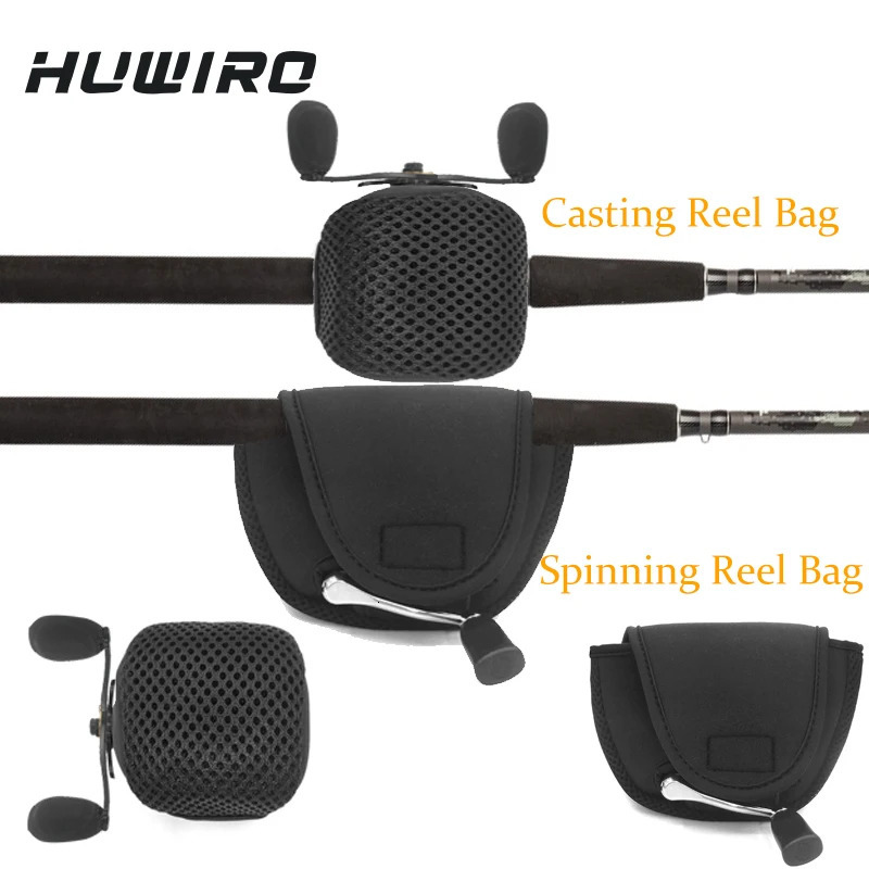 2 pieces of soft casting reel protection bag roller rotating box fishing accessory 250213