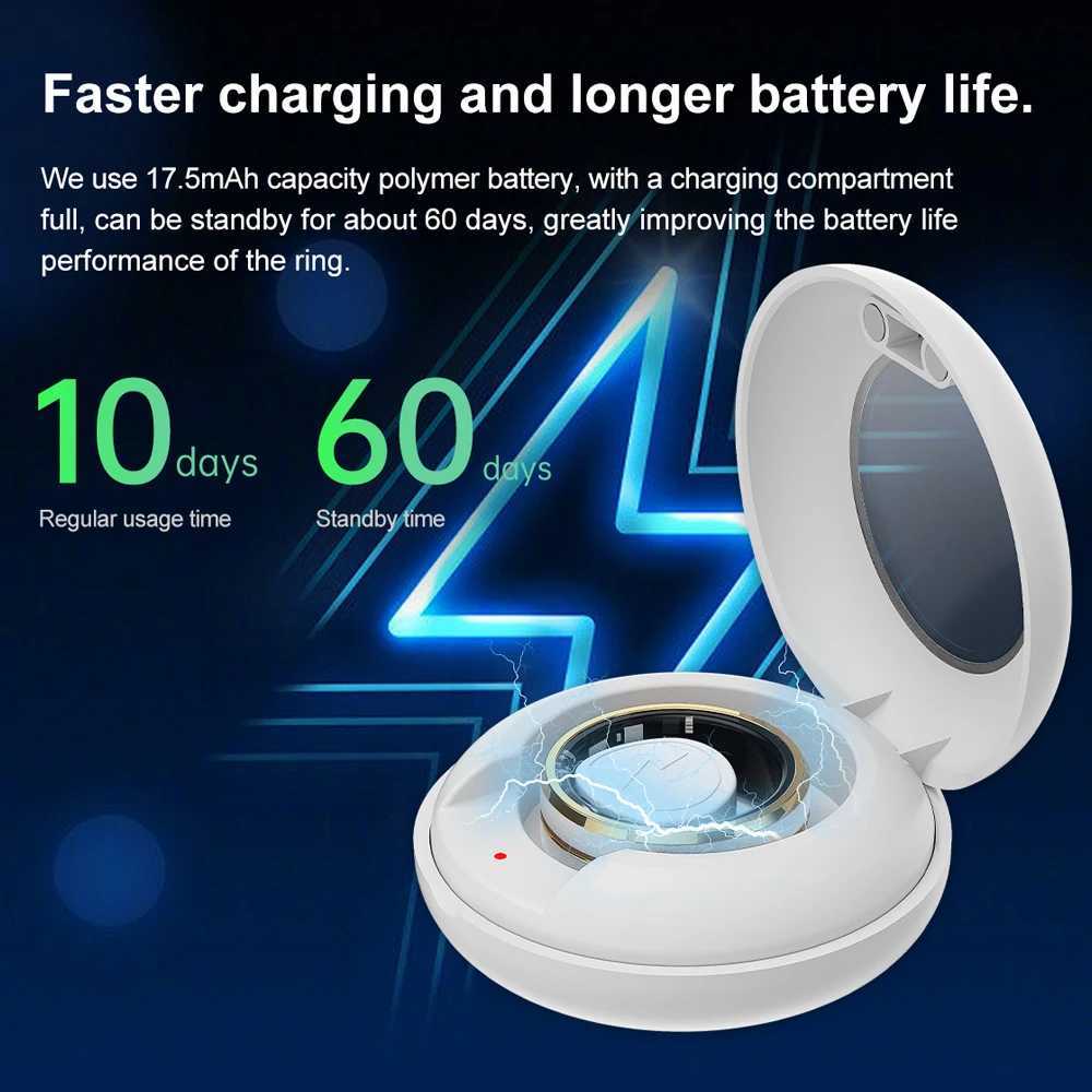 2024 smart ring military grade titanium steel shell health monitoring IP68 and 3ATM waterproof multi sport mode W250225