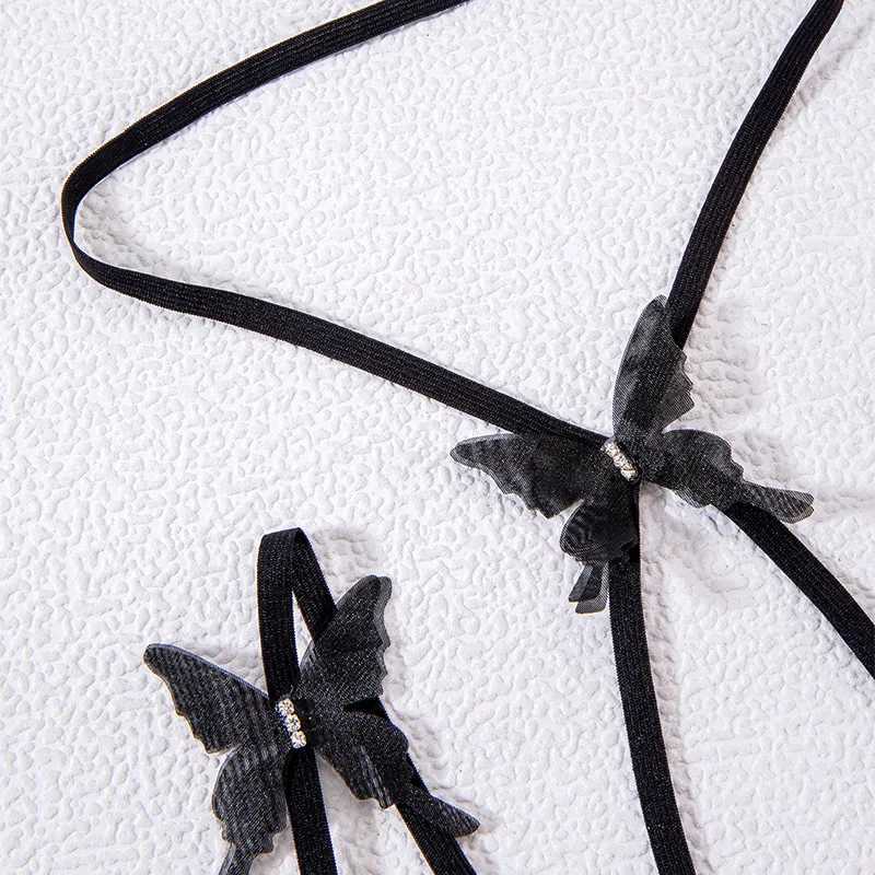 Boho Elastic Band Bandage Black g Thigh Cross Chains for Women Adjustable Garter Belt Versati Body Beach JewelryXJ250224