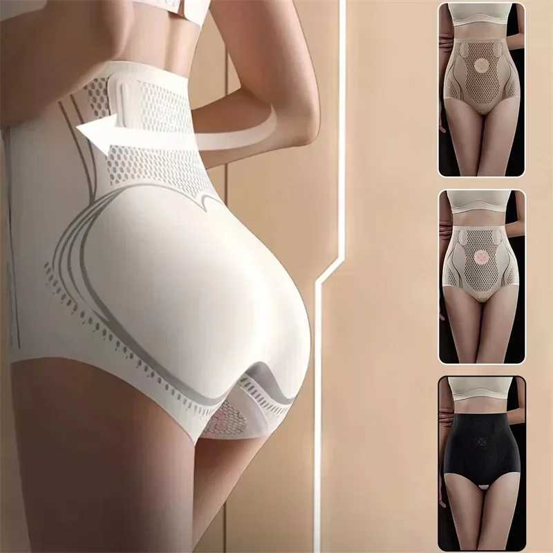 New Arrival 1 X Ice Silk Shapewear Panty High Waisted Tummy Tucking Hip Lifting Fiber Repair Shaping Panty Postpartum Girdle Body Panty Z250225