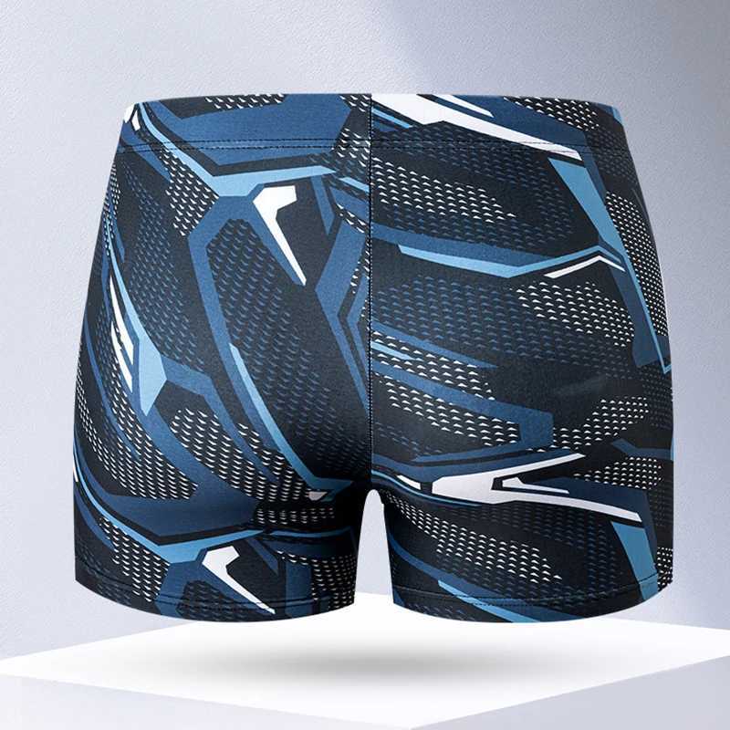YUKE Summer Quick-dry Swimming Trunks Shorts Men Swimsuit Beach Pants Print Bathing Suit Plus Size BoxerXJ250224